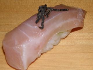 旬のにぎりー金目鯛の昆布〆
